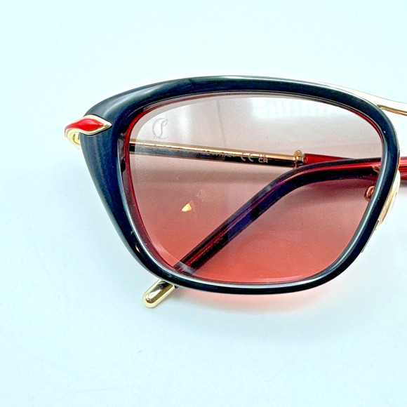 Christian Louboutin Sunglasses Dolly LB0022 05B Black Gold Frame Smoke Lens 56mm main image 16